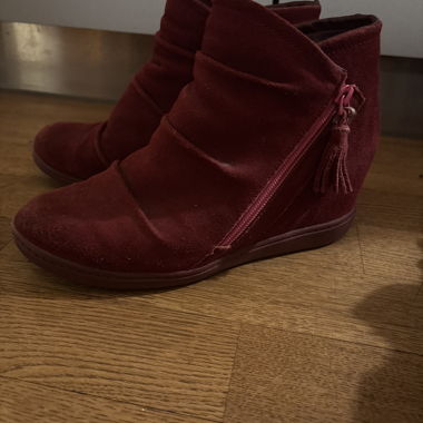 Stivaletti con Zeppa bordeaux