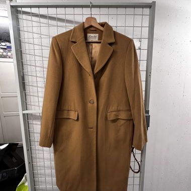 Cappotto in lana color cammello Essentiel taglia 40