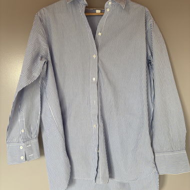 Camicia a righe H&M blu e bianca taglia S