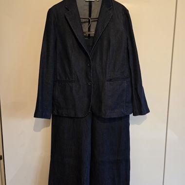 Completo jeans blu scuro, blazer & pantaloni