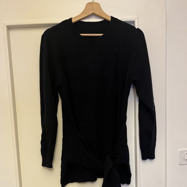 SANDRO Navy Blue Cashmere Sweater