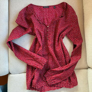 Blusa Marc o'polo a fantasia rossa