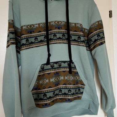 Felpa Ethno Style Verde Menta