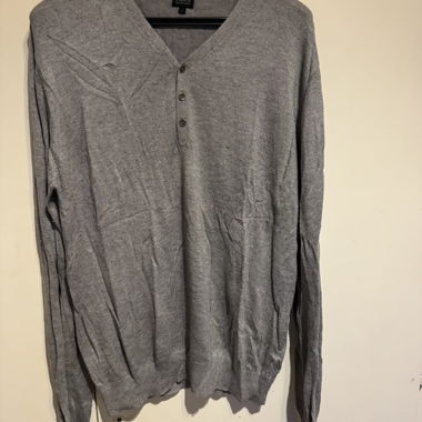 Maglione in maglia grigio TeX con maniche lunghe XL