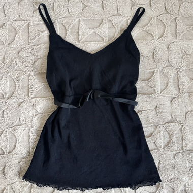 Top camicia in pizzo nero M 40/42