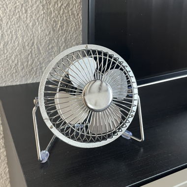 Vintage Table Fan Metal Look