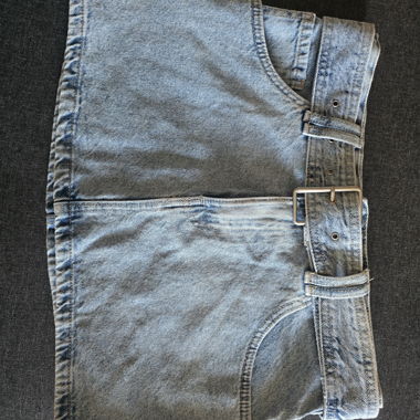Light Blue Denim Mini Skirt