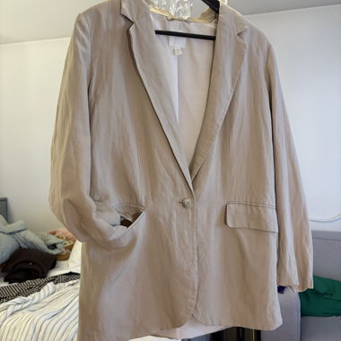 Veste en lin beige