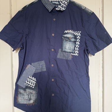 Camicia Desigual a maniche corte blu