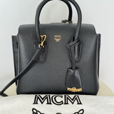 MCM Lederhandtasche schwarz