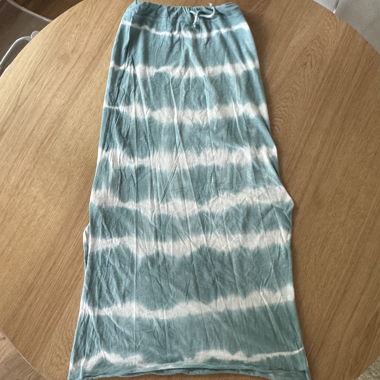 Jupe tie-dye bleu turquoise