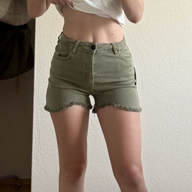 Olive Denim Shorts Fitjeans