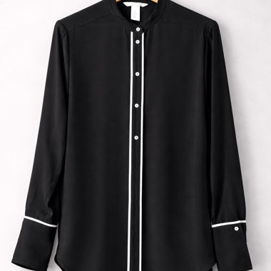 Blouse noire et blanche