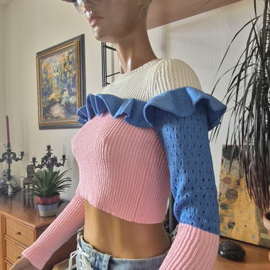 Kurzgestrickter Pul Philosophy