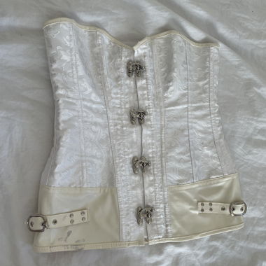 Corsetto in raso bianco