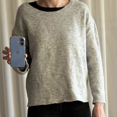 Grey Rockamora knit sweater S