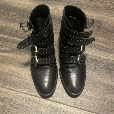 black boots with studs
