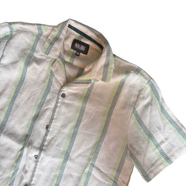 Camicia Malibu a righe maniche corte