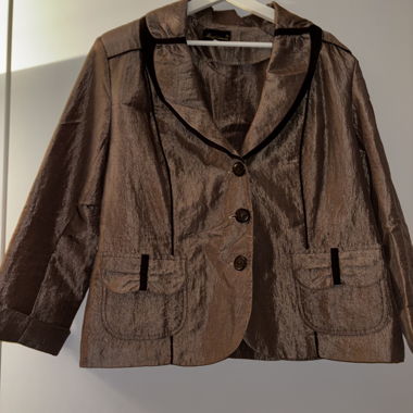Blazer marrone con dettagli scuri – Taglia XL