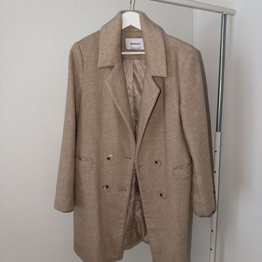 Manteau Beige Croisé Double Boutonnage