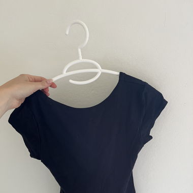 open back top in black (double layered)