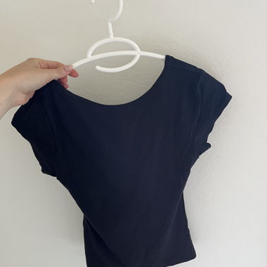 open back top in black (double layered)