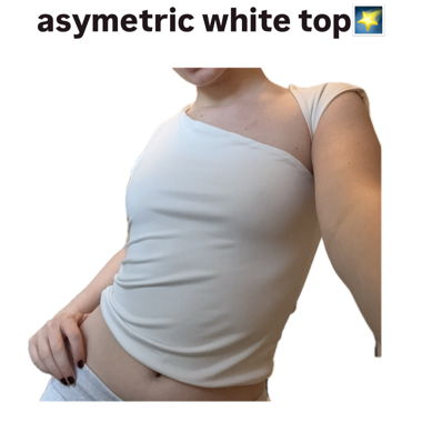 top blanc asymétrique