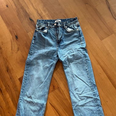 Pull&Bear Straight Leg Jeans, Grösse 36, blau