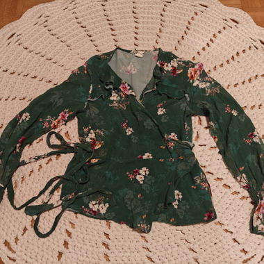 Flower Wrap Blouse