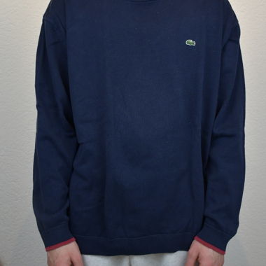 Maglione Lacoste blu navy girocollo