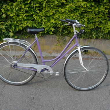 Purple city bicycle