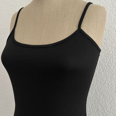 Skims Dupe- Vestito lungo nero con bretelline sottili