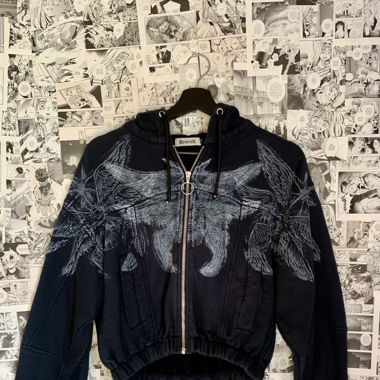 Printed cropped hoodie 