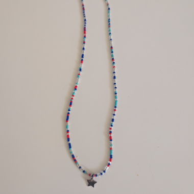 Collana di perle multicolore