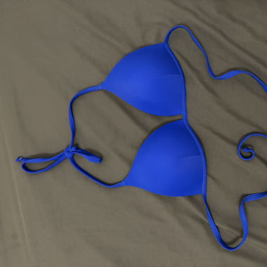 Haut du maillot push-up bleu 