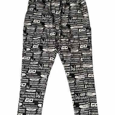 ZARA black printed casual pants XL