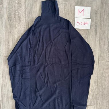 Maglione dolcevita blu navy, taglia M