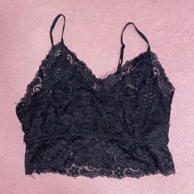 Black Lace Crop Top