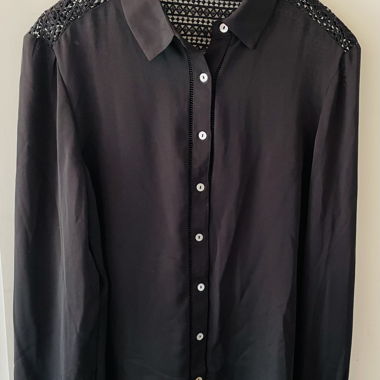 Mango Black Blouse