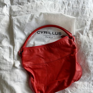Borsa in Pelle Rossa Cyrillus