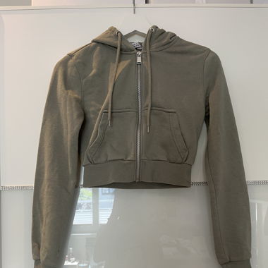 Crop-sip up hoodie