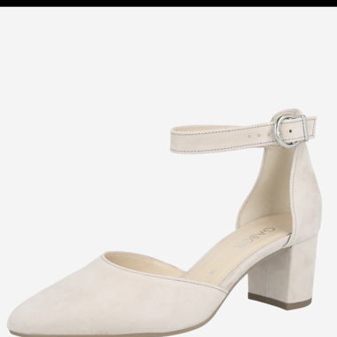 Beige Ankle-Riemchenpumps