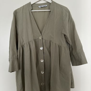 Zara Khaki Blouse Jacket