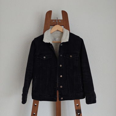 Veste en Jean noir doublée  // XS