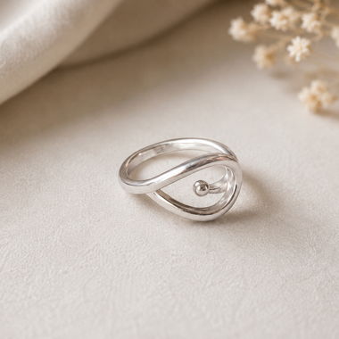 Silberfarbener Ring 973