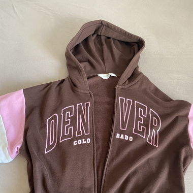 Cozy hoodie mit Reisverschluss , Braun