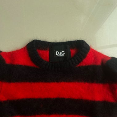 Dolce Gabbana Office Siren striped knit top