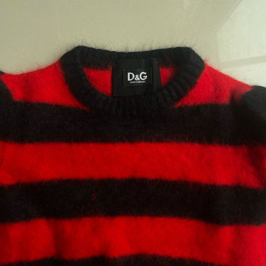 Dolce Gabbana Office Siren striped knit top