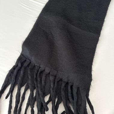 Black Fringe Scarf