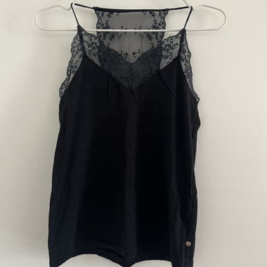 Black lace camisole top